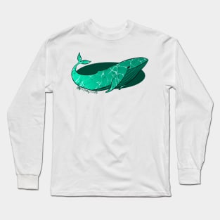 Teal Whale Long Sleeve T-Shirt